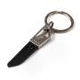 View Leather Tipped Keyring Grey Full-Sized Product Image